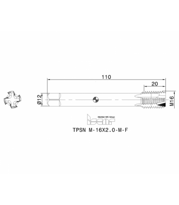TPSN M-16X2.0-M-F HE