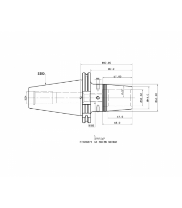 DIN69871 50 SRKIN 32X100