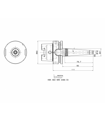 HSK A63 SRK 5X85 CX