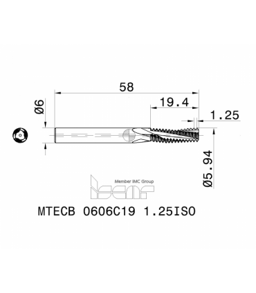 MTECB 0606C19 1.25ISO IC908