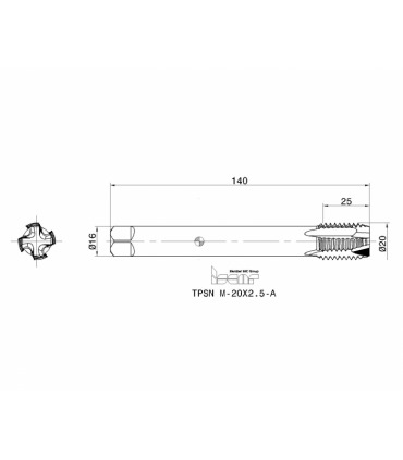 TPSN M-20X2.5-A HEDLC