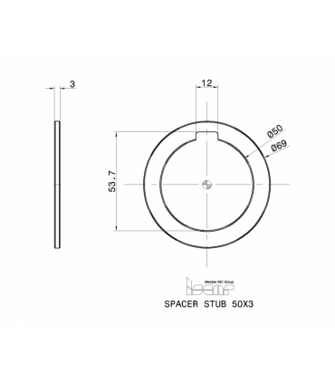 SPACER STUB 50X3