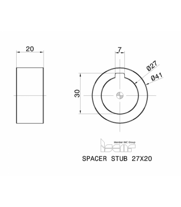 SPACER STUB 27X20