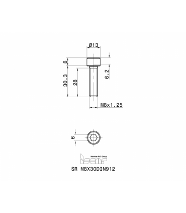 SR M8X30DIN912