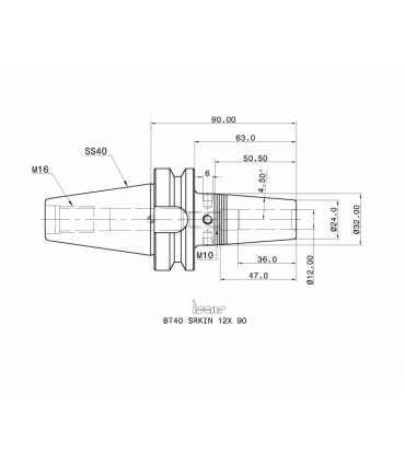 BT40 SRKIN 12X 90