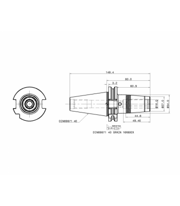 DIN69871 40 SRKIN 16X80CX