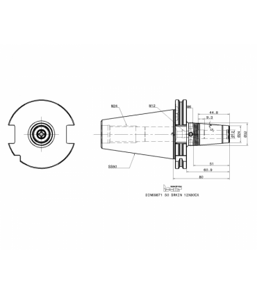 DIN69871 50 SRKIN 12X80CX
