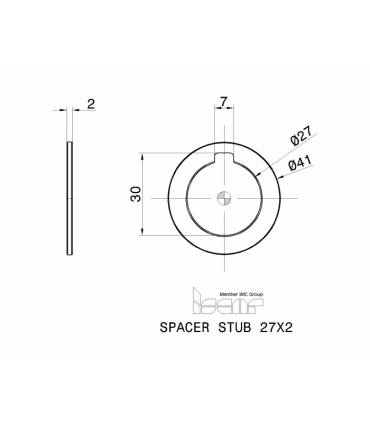 SPACER STUB 27X2