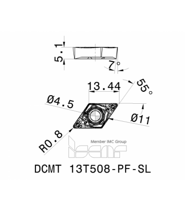 DCMT 13T508-PF-SL IC8150