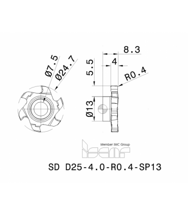 SD D25-4.0-R0.4-SP13 IC908