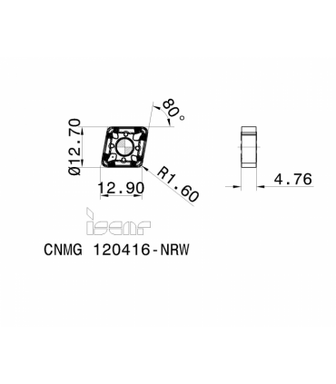 CNMG 120416-NRW IC8250