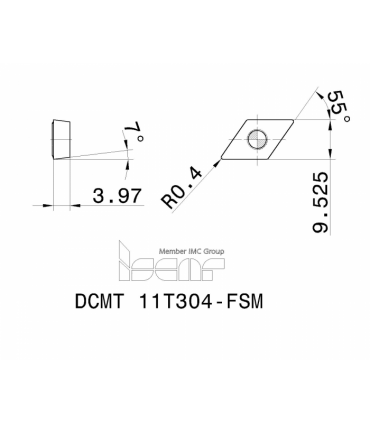 DCMT 11T304-FSM IC520N