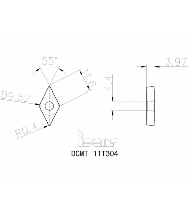 DCMT 11T304 IC520N