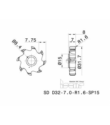 SD D32-7.0-R1.6-SP15 IC908