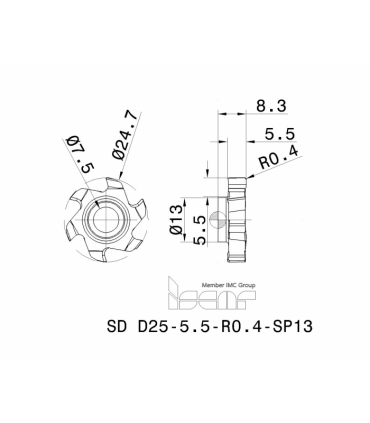 SD D25-5.5-R0.4-SP13 IC908