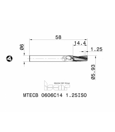 MTECB 0606C14 1.25ISO IC908