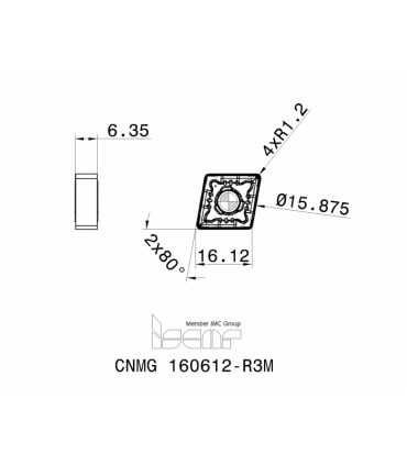 CNMG 160612-R3M IC830