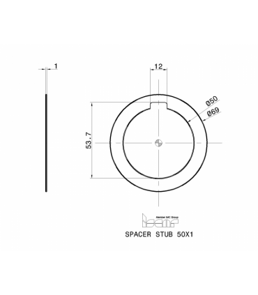 SPACER STUB 50X1