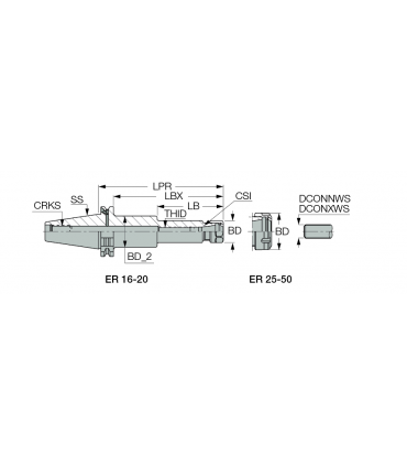 DIN69871 40 ER40X100