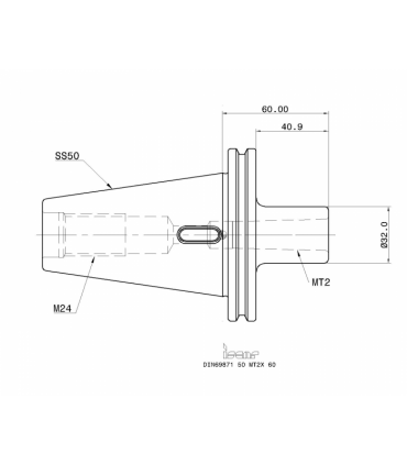 DIN69871 50 MT2X 60