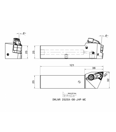 DWLNR 2525X-08-JHP-MC