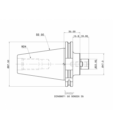 DIN69871 50 SEM22X 35