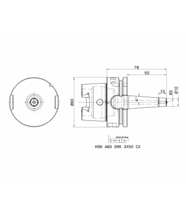 HSK A63 SRK 3X50 CX