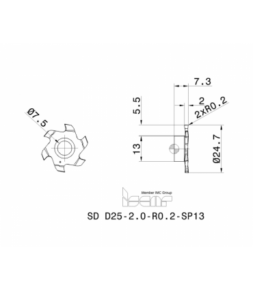 SD D25-2.0-R0.2-SP13 IC908