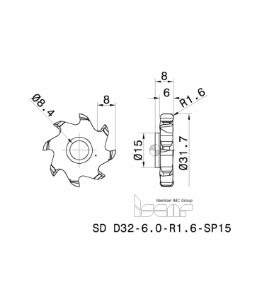 SD D32-6.0-R1.6-SP15 IC908
