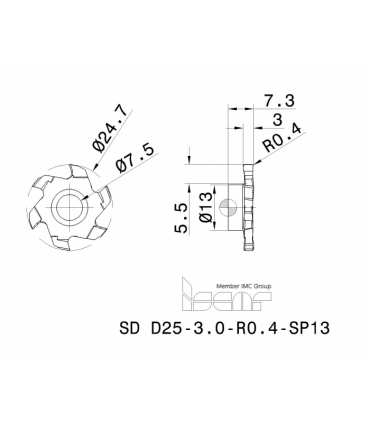 SD D25-3.0-R0.4-SP13 IC908