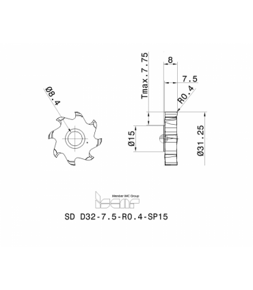 SD D32-7.5-R0.4-SP15 IC908
