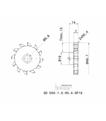 SD D50-7.0-R0.4-SP19 IC908