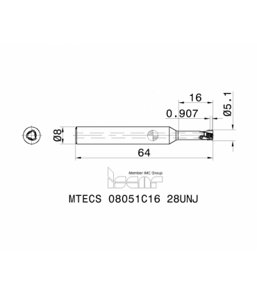 MTECS 08051C16 28UNJ IC908