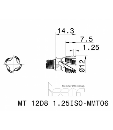 MT 12D8 1.25ISO-MMT06 IC908