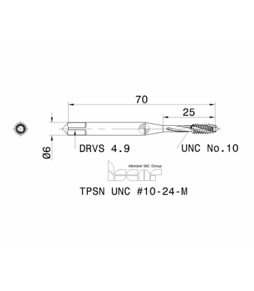 TPSN UNC 10-24-M HETI