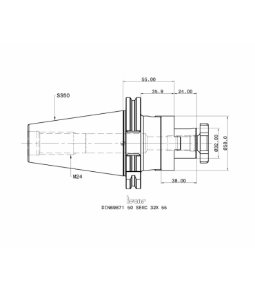 DIN69871 50 SEMC 32X 55