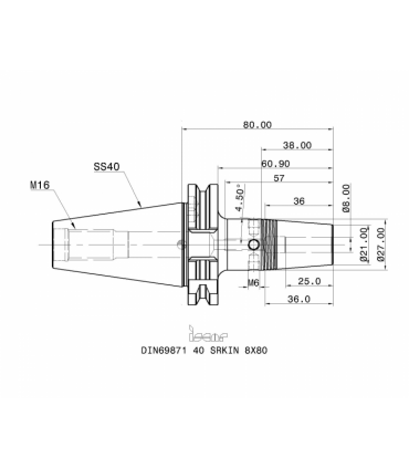 DIN69871 40 SRKIN 8X80