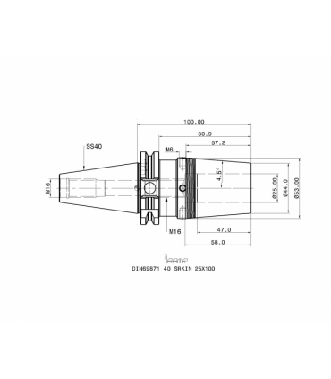 DIN69871 40 SRKIN 25X100