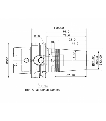 HSK A63 SRKIN20X100