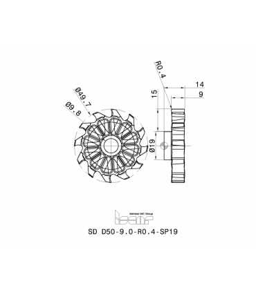 SD D50-9.0-R0.4-SP19 IC908