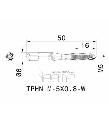 TPHN M-5X0.8-W HS