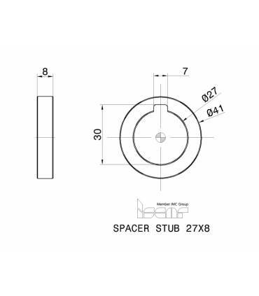 SPACER STUB 27X8