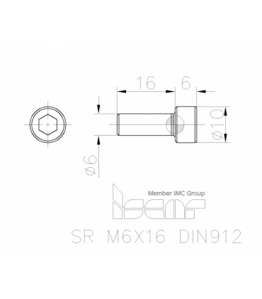 SR M6X16 DIN912