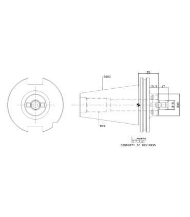DIN69871 50 SEM16X35