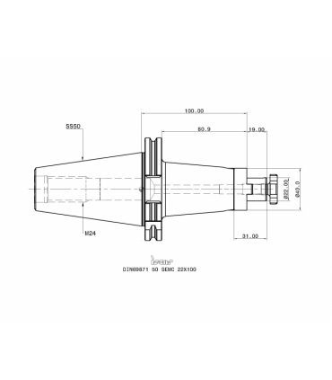DIN69871 50 SEMC 22X100