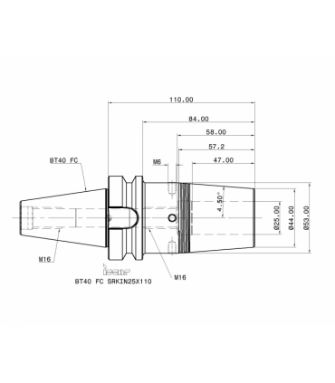 BT40 FC SRKIN25X110