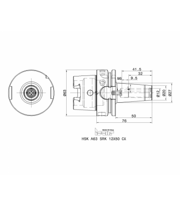 HSK A63 SRK 12X50 CX