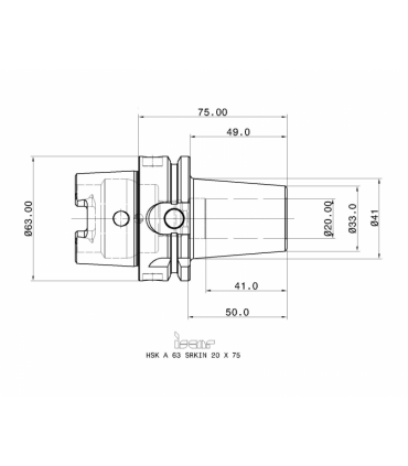 HSK A63 SRKIN20X75