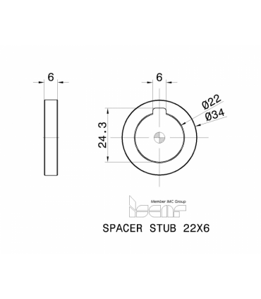 SPACER STUB 22X6