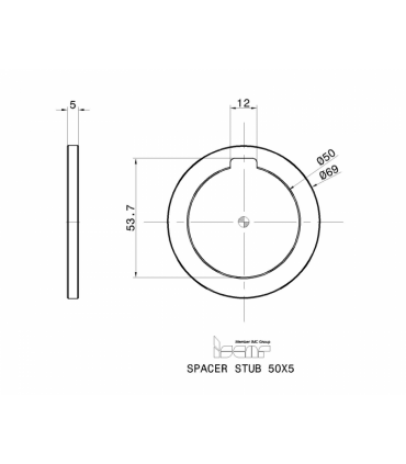 SPACER STUB 50X5